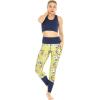 image:imageWomens Athletic Sportswear Solid Bra Top and Patterned Legging SetGarden Poppy Yellow