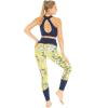 image:imageWomens Athletic Sportswear Solid Bra Top and Patterned Legging SetGarden Poppy Yellow