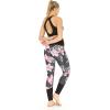 image:imageWomens Athletic Sportswear Solid Bra Top and Patterned Legging SetLotus and Orchid Black