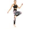 image:imageWomens Athletic Sportswear Solid Bra Top and Patterned Legging SetLotus and Orchid Black
