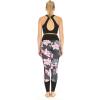 image:imageWomens Athletic Sportswear Solid Bra Top and Patterned Legging SetLotus and Orchid Black