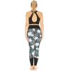 image:imageWomens Athletic Sportswear Solid Bra Top and Patterned Legging SetWispy Cereus Black