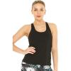 image:imageWomens Athletic Sportswear Padded Tank Top with Cross Back in Solid ColorsBlack