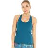 image:imageWomens Athletic Sportswear Padded Tank Top with Cross Back in Solid ColorsBlue Green