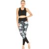 image:imageWomens Athletic Sportswear Solid Bra Top and Patterned Legging SetWispy Cereus Black