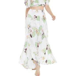 image:imageLady High Slit Wide Leg Pants in Pineapple GardenPineapple Garden White