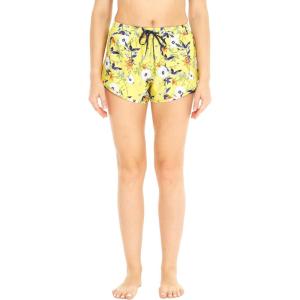 image:imageWomens Athletic Sportswear Tennis Shorts with Builtin Tights in Floral PatternsGarden Poppy Yellow