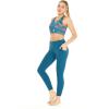 image:imageWomens Athletic Sportswear Patterned Bra Top and Solid Legging SetCrayon Palms Green