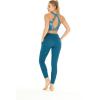 image:imageWomens Athletic Sportswear Patterned Bra Top and Solid Legging SetCrayon Palms Green
