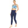 image:imageWomens Athletic Sportswear Patterned Bra Top and Solid Legging SetFirebird Blue White