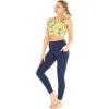 image:imageWomens Athletic Sportswear Patterned Bra Top and Solid Legging SetGarden Poppy Yellow