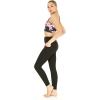 image:imageWomens Athletic Sportswear Patterned Bra Top and Solid Legging SetLotus and Orchid Black