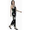 image:imageWomens Hawaiian Strap V with Pockets Jumpsuit in Wispy CereusPineapple Garden Black