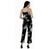 image:imageWomens Hawaiian Strap V with Pockets Jumpsuit in Wispy CereusPineapple Garden Black