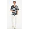 image:imageMatchable Couple Hawaiian Luau Shirt Smock Top Wide Legged Pants in Midnight BloomMen Midnight Bloom