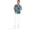 image:imageMatchable Couple Hawaiian Luau Shirt Smock Top Wide Legged Pants in Orchid Breeze NavyMen Orchid Breeze Navy