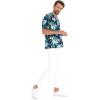 image:imageMatchable Couple Hawaiian Luau Shirt Smock Top Wide Legged Pants in Orchid Breeze NavyMen Orchid Breeze Navy