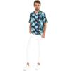 image:imageMatchable Couple Hawaiian Luau Shirt Smock Top Wide Legged Pants in Orchid Breeze NavyMen Orchid Breeze Navy