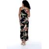 image:imageMatchable Couple Hawaiian Luau Shirt or VNeck Jumpsuit with Pockets in Black RafelsiaWomen Black Rafelsia