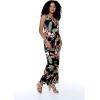 image:imageMatchable Couple Hawaiian Luau Shirt or VNeck Jumpsuit with Pockets in Black RafelsiaWomen Black Rafelsia