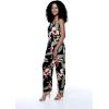image:imageMatchable Couple Hawaiian Luau Shirt or VNeck Jumpsuit with Pockets in Black RafelsiaWomen Black Rafelsia