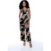 image:imageMatchable Couple Hawaiian Luau Shirt or VNeck Jumpsuit with Pockets in Black RafelsiaWomen Black Rafelsia