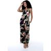 image:imageMatchable Couple Hawaiian Luau Shirt or VNeck Jumpsuit with Pockets in Black RafelsiaWomen Black Rafelsia
