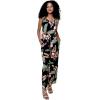 image:imageMatchable Couple Hawaiian Luau Shirt or VNeck Jumpsuit with Pockets in Black RafelsiaWomen Black Rafelsia