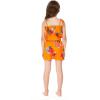 image:imageHawaii Hangover Girls Group Performance Luau Party Hawaiian BFF Matching Dress Outifts in Tropical OrangeGirl Romper