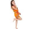 image:imageHawaii Hangover Girls Group Performance Luau Party Hawaiian BFF Matching Dress Outifts in Tropical OrangeGirl Romper