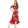 image:imageMatchable Couple Hawaiian Luau Shirt Smock Top Ruffle Wrap Skirt in Pineapple Garden BurgundyWomen Pineapple Garden Burgundy Top