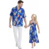 image:imageMatchable Hawaiian Luau Father Daughter Men Shirt or Girl Halter Dress in Hibiscus BlueGirl Hibiscus Blue