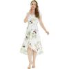 image:imageWomens Hawaiian Luau Wrap Ruffle Dress in Pineapple GardenPineapple Garden White