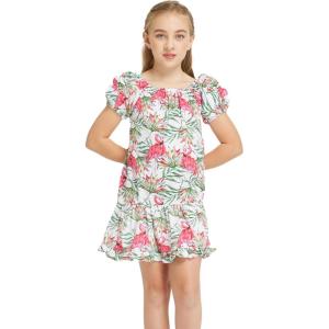 image:imageGirl Hawaiian Simple Muumuu Dress in Flamingo in LoveFlamingo in Love