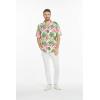image:imageMatchable Hawaiian Luau Father Daughter Men Shirt or Girl Halter Dress in Lotus and Orchid WhiteMen Lotus and Orchid White