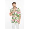 image:imageMatchable Hawaiian Luau Father Daughter Men Shirt or Girl Halter Dress in Lotus and Orchid WhiteMen Lotus and Orchid White