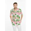 image:imageMatchable Hawaiian Luau Father Daughter Men Shirt or Girl Halter Dress in Lotus and Orchid WhiteMen Lotus and Orchid White