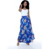 image:imageMatchable Couple Hawaiian Luau Shirt Smock Top Wide Legged Pants in Hibiscus BlueWomen Hibiscus Blue Pants