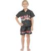 image:imageMatchable Family Hawaiian Luau Men Women Girl Boy Clothes in Christmas Santa in Hawaii Black CrossBoy Short Sleeve