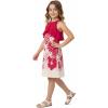 image:imageMatchable Family Hawaiian Luau Men Women Girl Boy Clothes in Indri PinkGirl Round Neck Ruffle