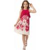 image:imageMatchable Family Hawaiian Luau Men Women Girl Boy Clothes in Indri PinkGirl Round Neck Ruffle