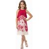 image:imageMatchable Family Hawaiian Luau Men Women Girl Boy Clothes in Indri PinkGirl Round Neck Ruffle