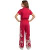 image:imageMatchable Family Hawaiian Luau Men Women Girl Boy Clothes in Indri PinkGirl Wide Legged Jumpsuit With Pockets