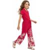 image:imageMatchable Family Hawaiian Luau Men Women Girl Boy Clothes in Indri PinkGirl Wide Legged Jumpsuit With Pockets