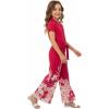 image:imageMatchable Family Hawaiian Luau Men Women Girl Boy Clothes in Indri PinkGirl Wide Legged Jumpsuit With Pockets