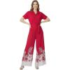 image:imageMatchable Family Hawaiian Luau Men Women Girl Boy Clothes in Indri PinkWomen Wide Legged With Pockets Jumpsuit
