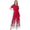 image:imageMatchable Family Hawaiian Luau Men Women Girl Boy Clothes in Indri PinkWomen Wide Legged With Pockets Jumpsuit