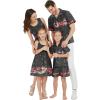 image:imageMatchable Family Hawaiian Luau Men Women Girl Boy Clothes in Christmas Santa in Hawaii Black CrossBoy Short Sleeve