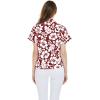 image:imageCouple Matching Hawaiian Luau Men and Women Shirts in Classic Vintage HibiscusBurgundy
