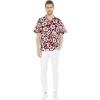 image:imageCouple Matching Hawaiian Luau Men and Women Shirts in Classic Vintage HibiscusBurgundy
